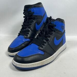 NIKE Air Jordan 1 Retro High OG Sneakers Mens 13 555088-040 Black Royal Blue